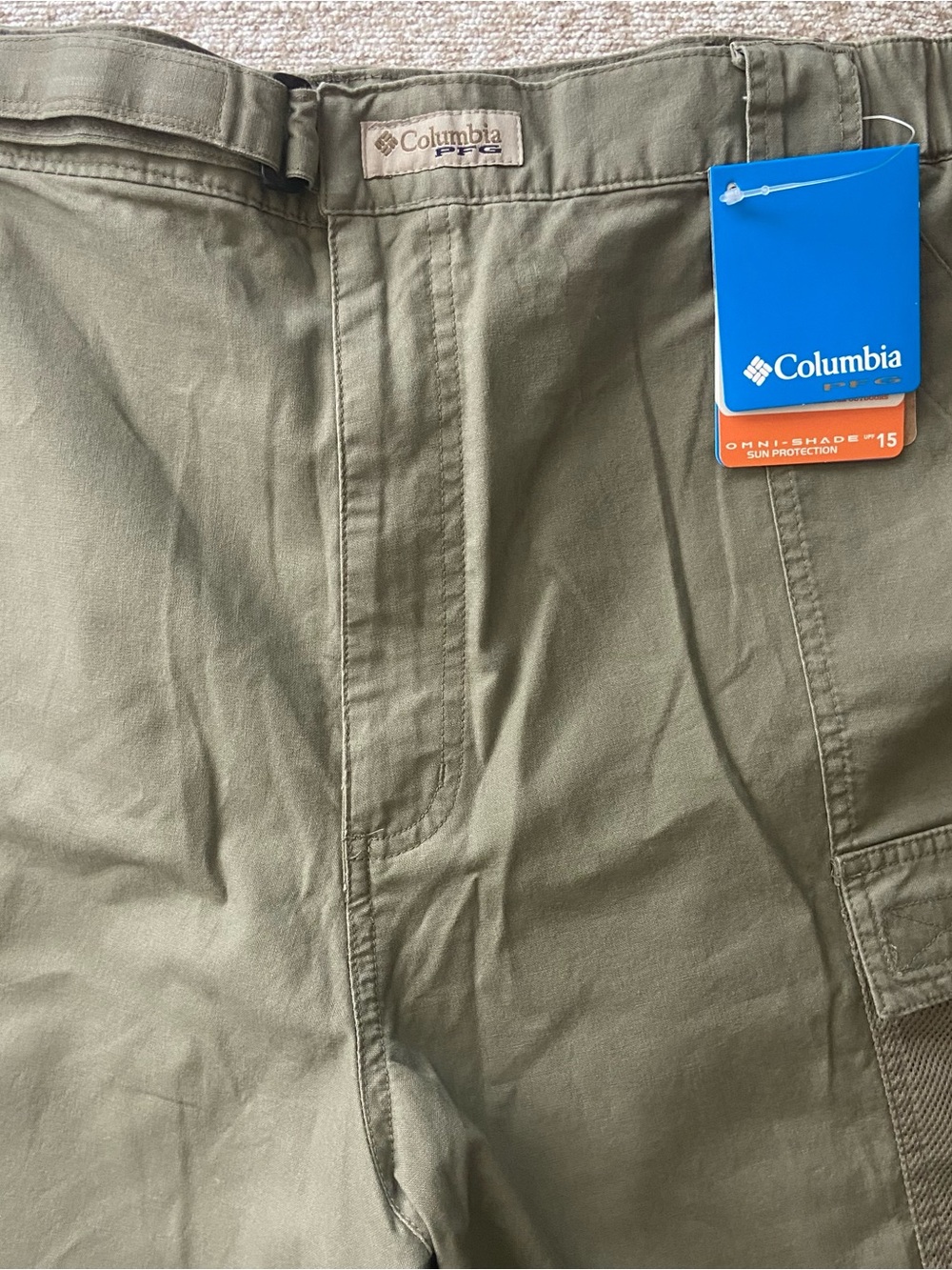 COLUMBIA PFG Omni Shade SPF 15 Shorts Fishing Green Made In Indonesia Men’s 2X - Picture 2 of 14
